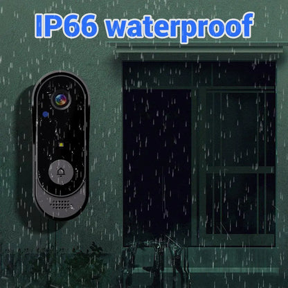 X8 Wireless Rechargeable Smart Visual Doorbell Camera, 1080P HD Home Security Camera with Night Vision, 2-Way Talk, IP65 Rated Waterproof Sensor Alarm, Video Intercom, Privacy Protection, Wireless Setup, Two-Way Talk