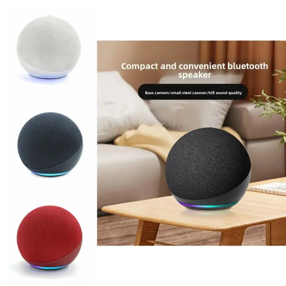 Mini RGB Multifunctional Portable Wireless Speaker with Button, Built-In Li-Ion Cell, Compact Stereo Audio, USB Charging, Waterproof Subwoofer, RGB Lights for Outdoor/Home Use, Compatible with Smartphones & Memory Cards